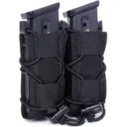 1 Heavy-Duty Triple Tactical MOLLE Magazine Pouch Open Top Black