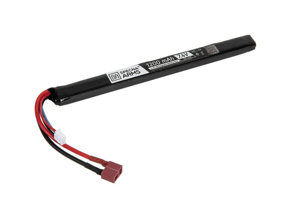 Specna Arms - LiPo 7.4V 1200mAh 20C/40C Battery - T-Connect (Deans) - Under AK Dust Cover