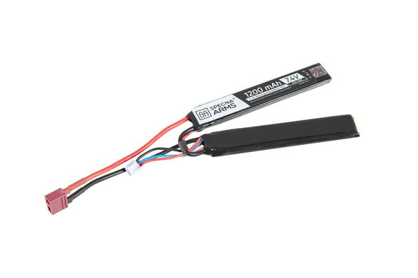 Specna Arms - LiPo 7,4V 1200mAh 15/30C Battery - Butterfly Configuration - T-Connect (Deans)