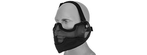 Metal Mesh Half Mask Skull With Ear Protection