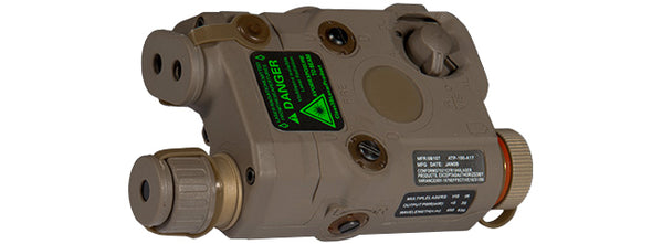 AN/PEQ-15 - LED White Light + Green Laser w/IR Lens (TAN)