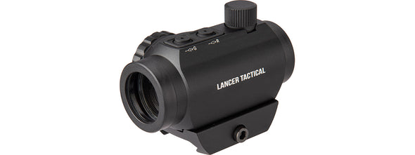 Lancer Tactical - 1x22mm Red Dot Reflex Sight with Lower 1/3 Co-witness Mount w/ 2 Mounts (Color: Black)