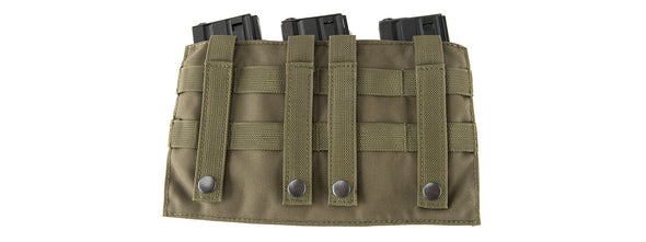 Lancer Tactical - 1000D Nylonh Molle Triple Mag Pouch (Green)