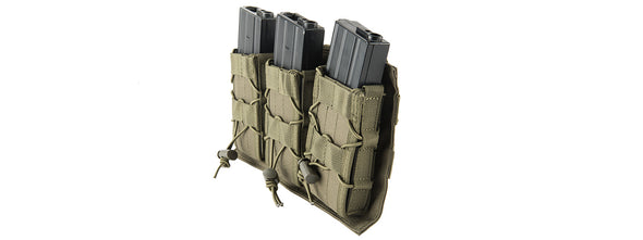 Lancer Tactical - 1000D Nylonh Molle Triple Mag Pouch (Green)