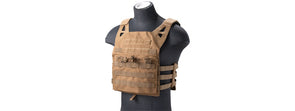 Lancer Tactical - Lightweight Molle Tactical Vest with Retention Cords (Color: Tan)