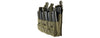 Lancer Tactical - Adaptive Hook And Loop Triple Dual Mag Pouch (OD Green)