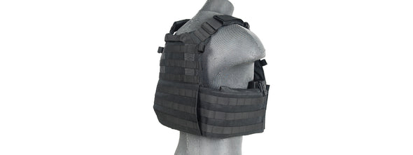 Tactical Vest w/ Triple Inner Mag Pouch (Black)