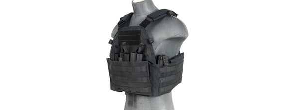 Tactical Vest w/ Triple Inner Mag Pouch (Black)