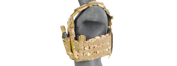 Tactical Vest w/ Triple Inner Mag Pouch (Camo)