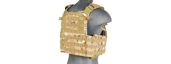 Tactical Vest w/ Triple Inner Mag Pouch (Camo)