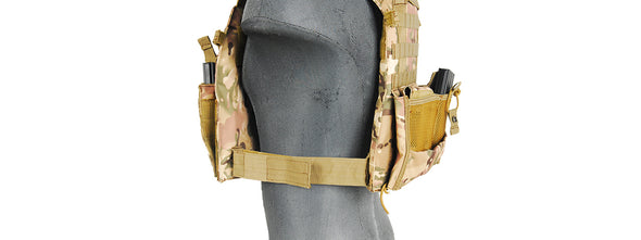 Tactical Vest w/ Triple Inner Mag Pouch (Camo)