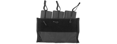 Lancer Tactical - 1000D Nylonh Molle Triple Mag Pouch Velcro (Black)