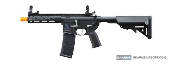 Lancer Tactical - Gen 2 Hellion M-LOK 7" Airsoft M4 AEG (Color: Black & Silver)(Battery and Charger Included)