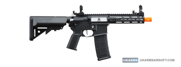 Lancer Tactical - Gen 2 Hellion M-LOK 7" Airsoft M4 AEG (Color: Black & Silver)(Battery and Charger Included)