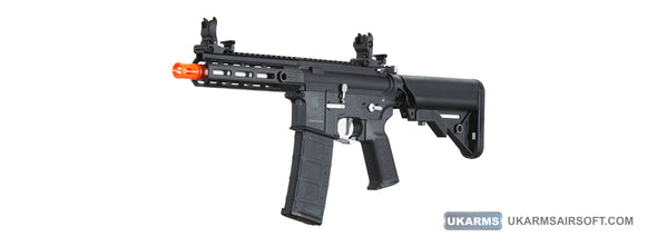 Lancer Tactical - Gen 2 Hellion M-LOK 7" Airsoft M4 AEG (Color: Black & Silver)(Battery and Charger Included)