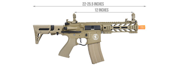 Lancer Tactical - Low FPS Proline Enforcer Battle Hawk 7" M4 Airsoft Rifle w/ PDW Stock (Color: Tan)