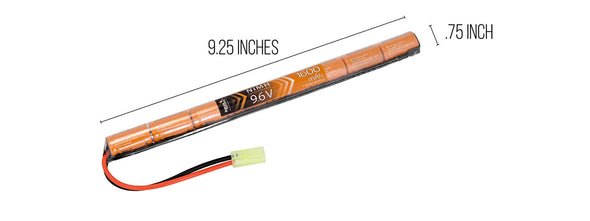 Lancer Tactical - 9.6v 1600mAh Stick NiMH Battery