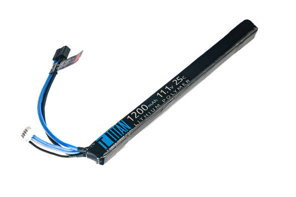 Titan - LiPo 1200mAh 11.1v 25C AK Style Stick T-Plug (Deans)