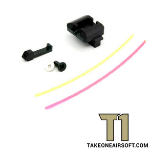 AIP - G-Series Front and Rear Iron Sight Set With Fiber Optic